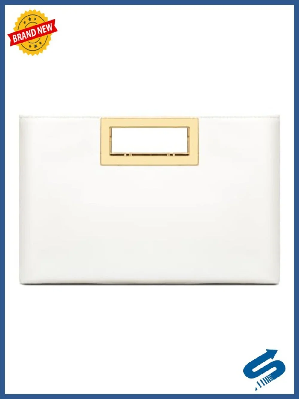 Formal Evening Clutch Purse with Detachable Gold Chain Top Handle Handbag for